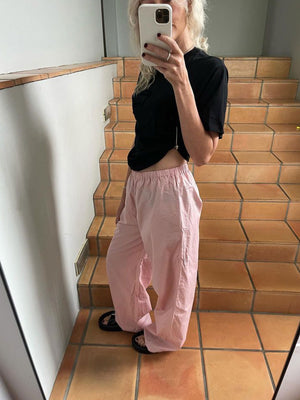 Emma in the baby pink pants