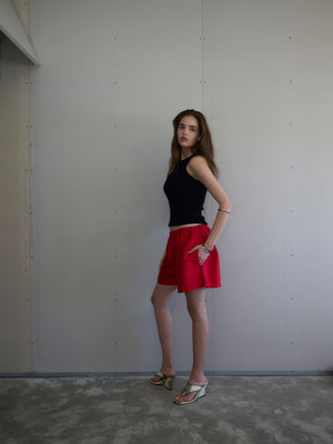 Silk Shorts | Red