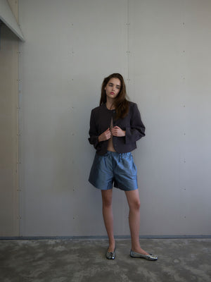 Silk Shorts | Silver
