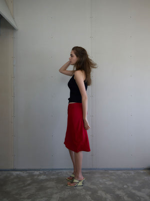 Silk Skirt | Red