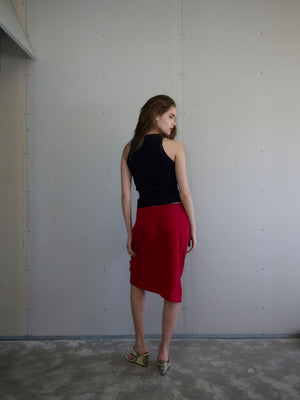 Silk Skirt | Red